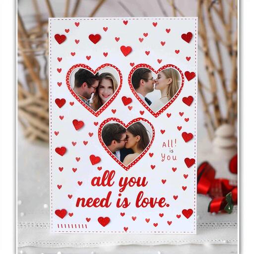 DIY Valentine Cards made with photo stickers