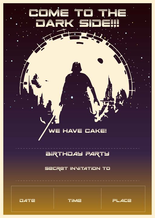 Star Wars party Invitations