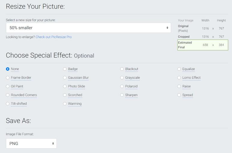 Use PicResize to Resize an image for printing