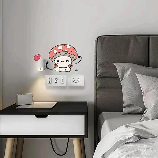 Place cute stickers around light switches