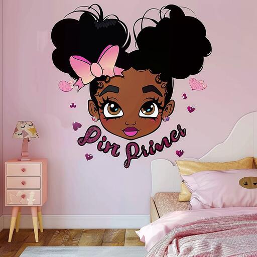 Sweet princess wall stickers for a girl’s bedroom