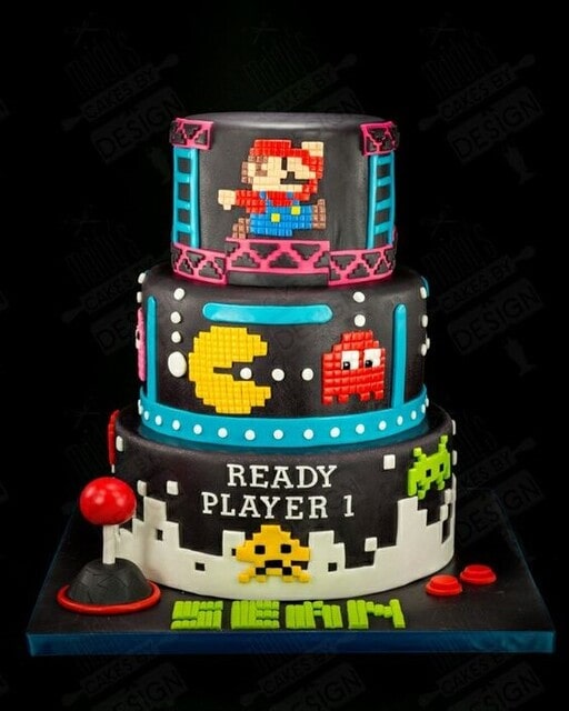 Arcade birthday cake