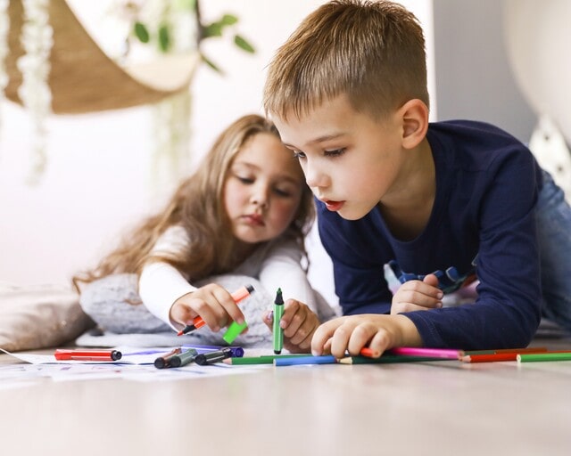 Coloring adds more fun to a Bluey birthday party