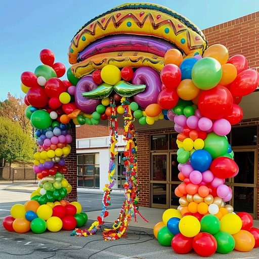 Fiesta Sombrero balloon arch 