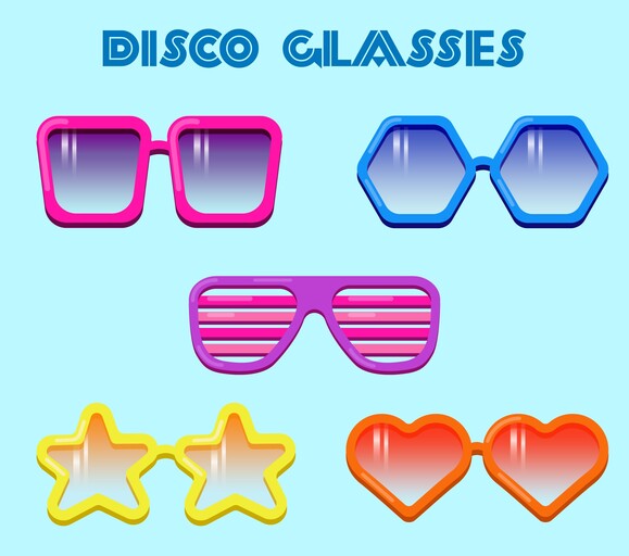 Funny disco glasses