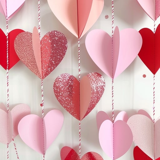 Heart-shaped Paper garlands for Lover Era