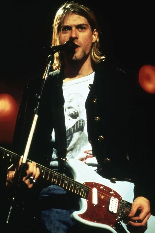 Kurt Cobain with his inspirational outfit