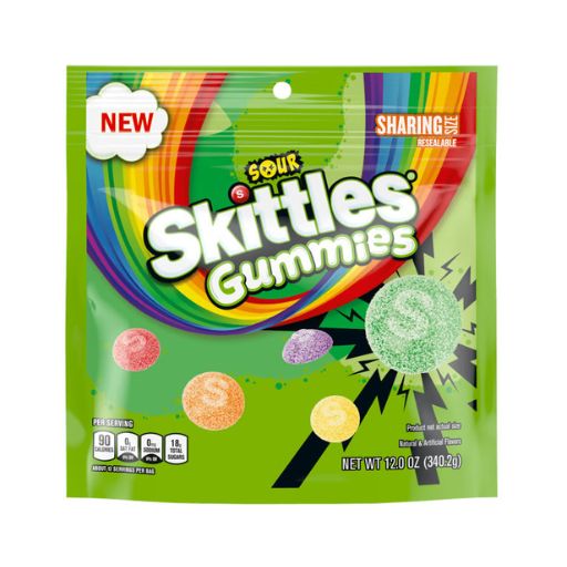 Sour Skittles are perfect for a Green color party basket