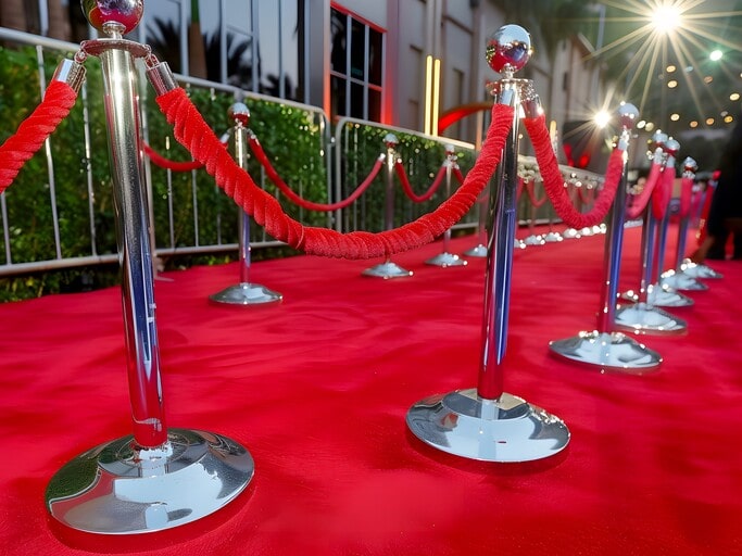 Use a red carpet to lay along from the entrance