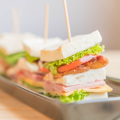 Bite-sized sandwiches are simple perfect for a dorm party