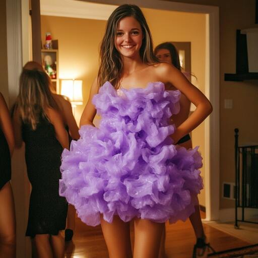 Charming yet cute in a Shower Loofah Costume