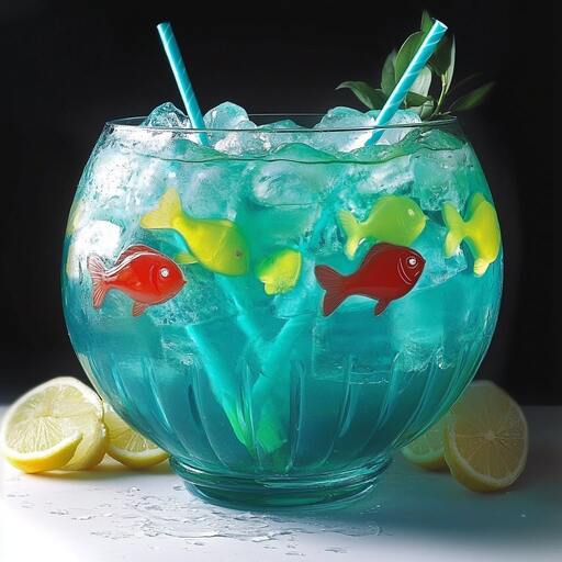 Drinks inb a Fun Fish bowl