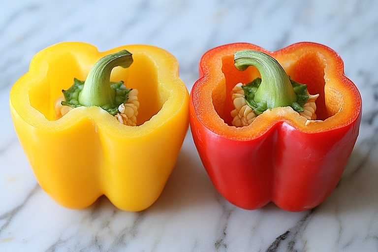 Hollow out a bell pepper and bring to the party