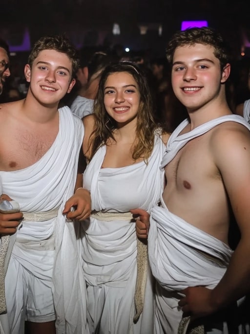 Toga theme for a Frat Party