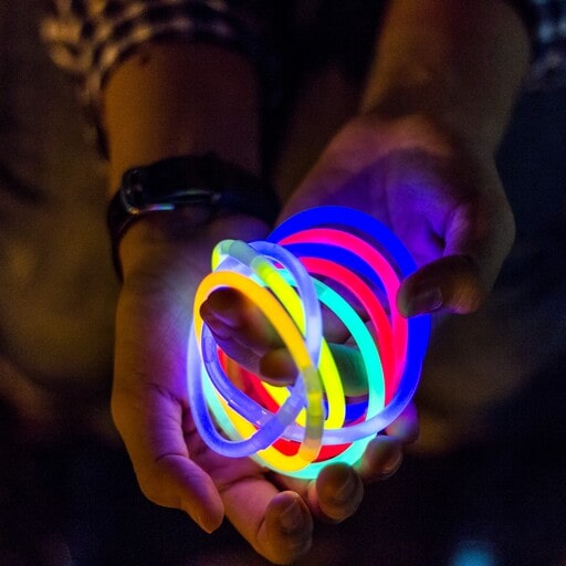 Bracelets made of glow stick