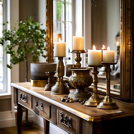 Candles create elegant lighting and set the mood for a Harlem Nights theme party