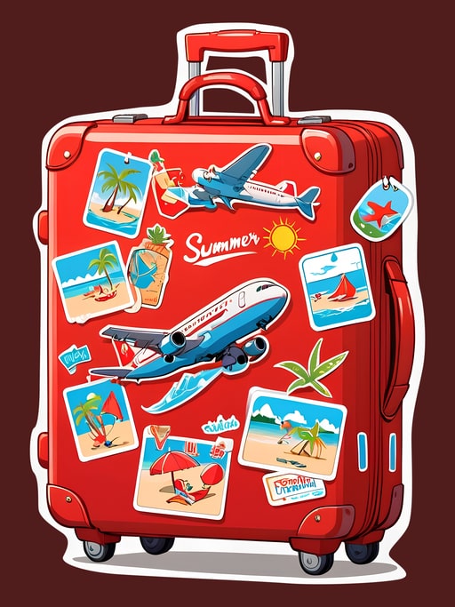 Decorate the trunk or suitcases with fun travel, college-related stickers