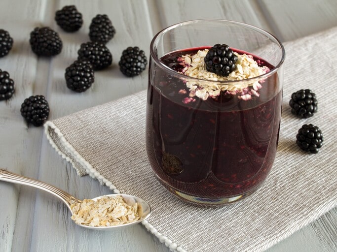 White Wine Spritzer with Blackberries