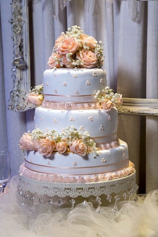 Beautiful three-layered Bridal cake for hen parties