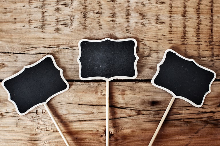 Chalkboard Picks are reusable food labels for party