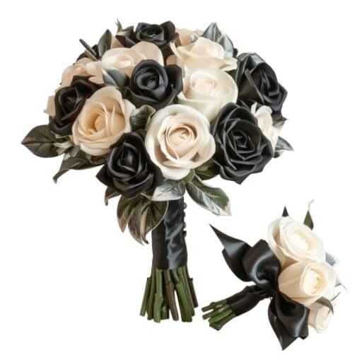 Black roses as centerpieces for Death to My 20s party