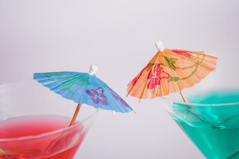 Mocktails with umbrellas are for pool parties