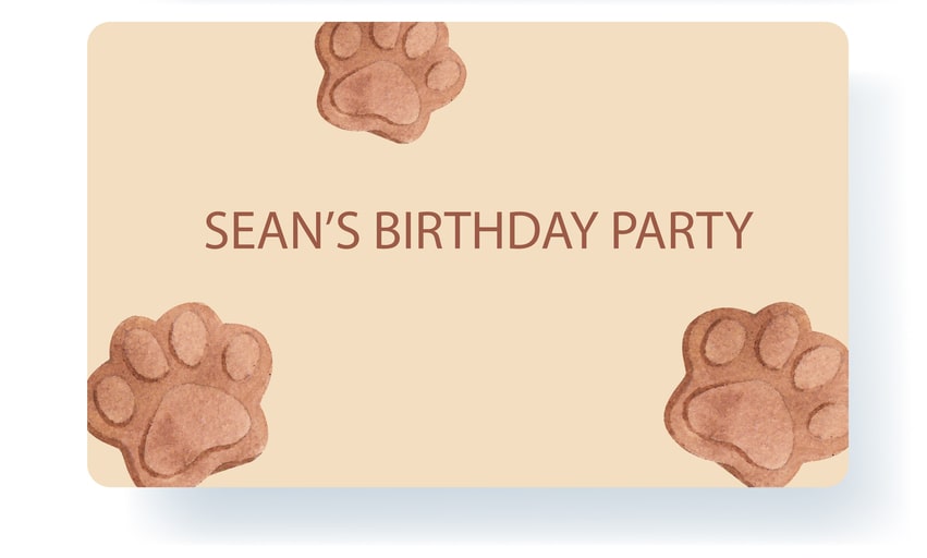 Pup Paw Print Cards