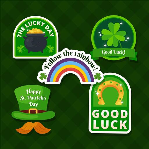 St. Patrick’s Day sticker designs