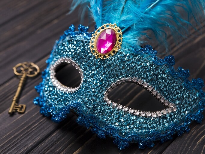 Feathered Masks with Velvet or Sequins