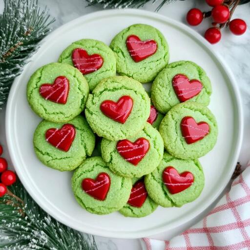 Grinch themed cookies