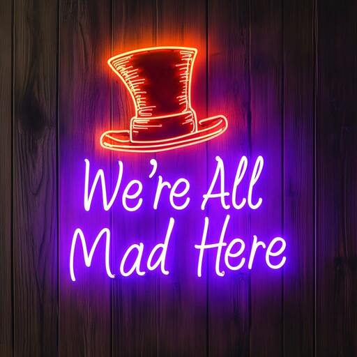 “We’re All Mad Here” Neon Sign