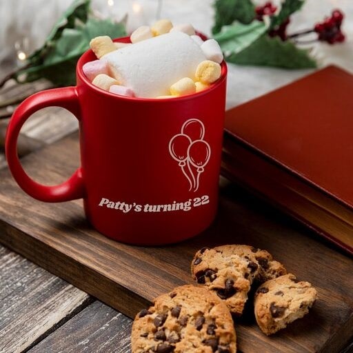 Hot Cocoa Bar with customized mugs for every guests