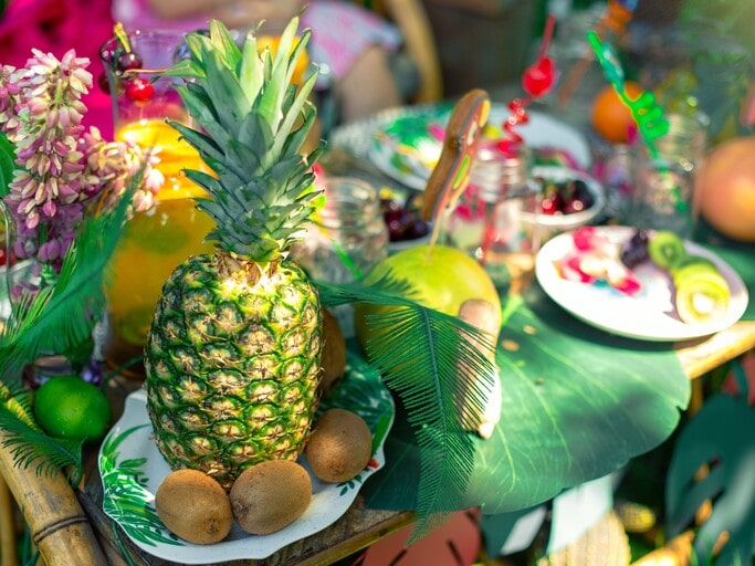 Tropical theme is one of the moist suitable choices if you want a Spongbob inspired party