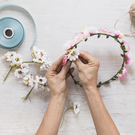 Perfect Tea Party Bridal Shower: 6 Steps & 36 Elegant Ideas You Need 8 DIY Floral Crown Station