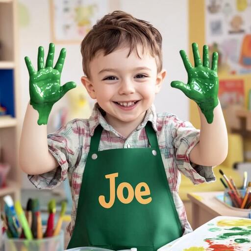 Paint Party for Kids: 5 Things You Need for a Stress-Free Event 4 Personalized Aprons with Kids’ Names