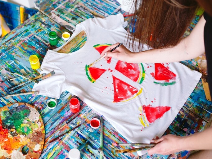 How to Make Custom Shirts at Home — 3 Easy DIY Methods Anyone Can Try 2 Making customized shirts by fabric-painting