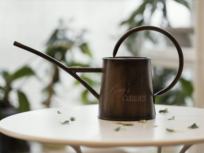 Engraved Copper Watering Can