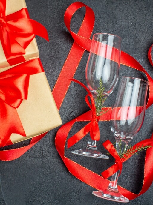 A set of wine glasses