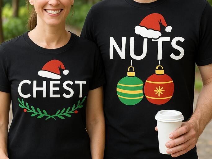 Top 23 Iconic Christmas Shirt Ideas You Can’t Go Wrong With 8 Funny ChestNut Matching T-shirt for Couples