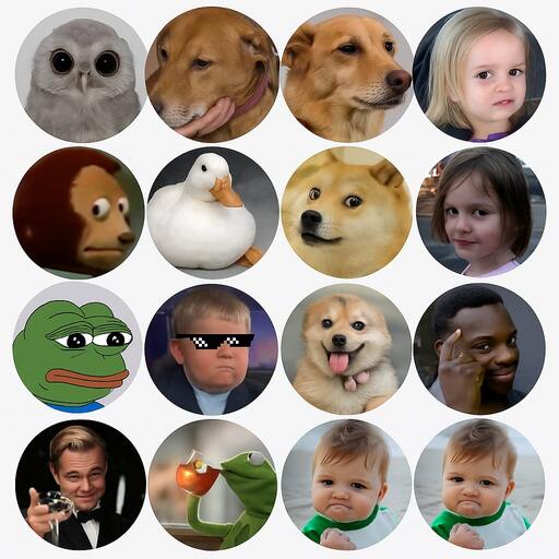 Funny meme stickers for grading