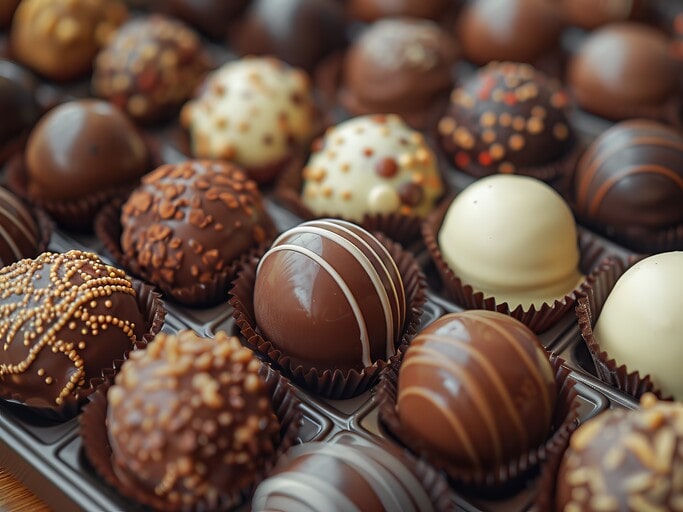 Handcrafted chocolate truffles