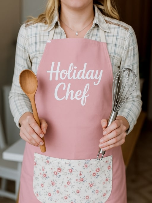 Top 27 Amazingly Affordable Family Christmas Gift Ideas for Every Member 3 Holiday-themed Apron Set using iron on DTF transfers