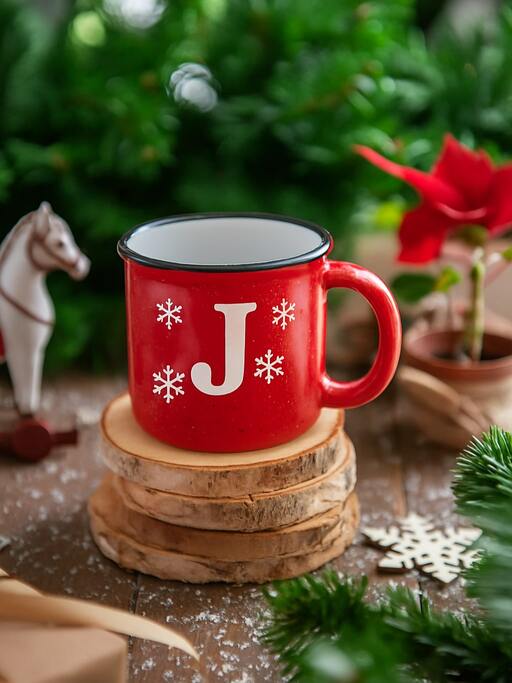 Personalized Holiday Mug using waterproof UV DTF transfer stickers