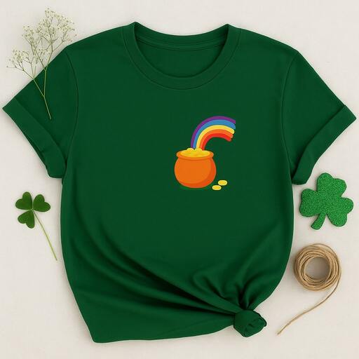 Pot of gold under a rainbow shirt