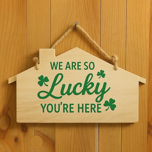 Shamrock Wooden Welcome Sign