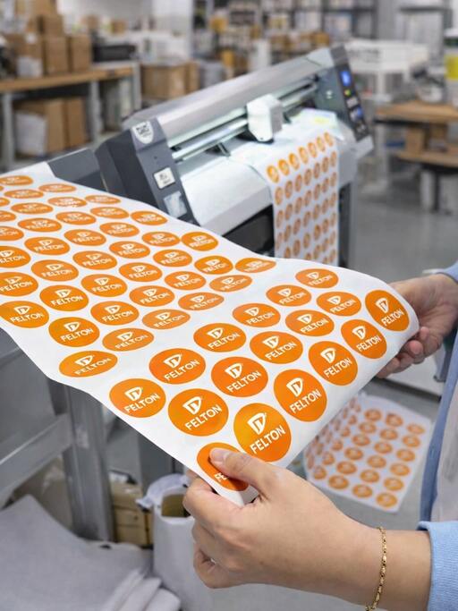Circle stickers are printed on sheets