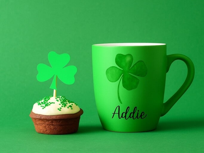 12 Ways to Use Custom Stickers for the Best St Patrick's Day Decor 6 Create St. Patrick's Day mugs using UV DTF transfer stickers
