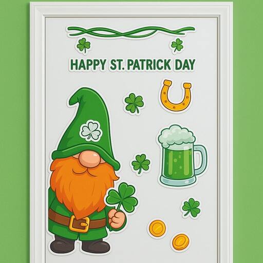 12 Ways to Use Custom Stickers for the Best St Patrick's Day Decor 2 Door with Shamrock stickers