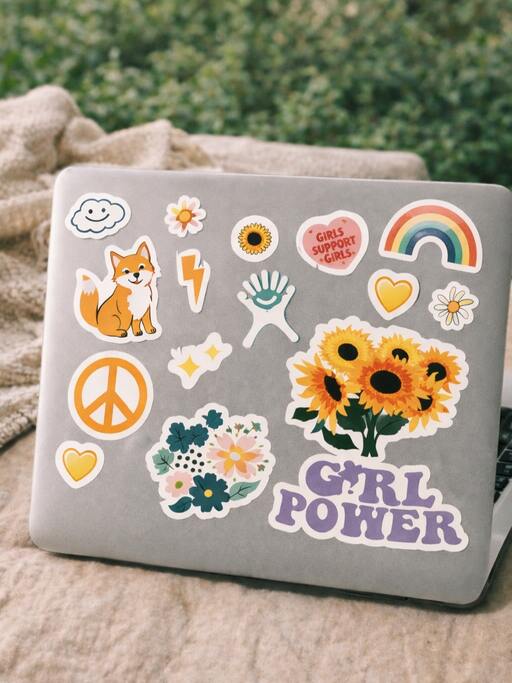 Paper stickers can be used for decorating