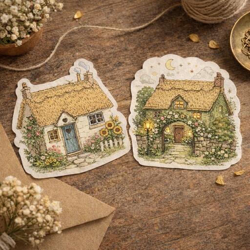 Recycled paper stickers